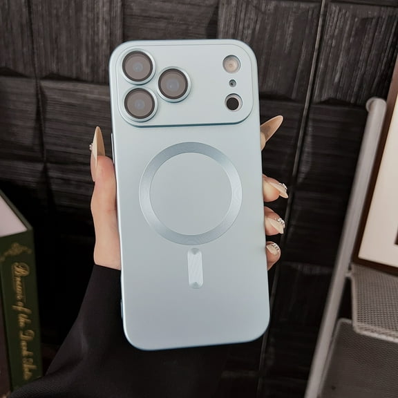 Allytechgroup Magnetic Case for iPhone Air, [Support Wireless Charging] [Camera Lens Protector] Ultra Slim Lightweight Anti-Fingerprint Shockproof Soft Protective Case for Women Men, Blue