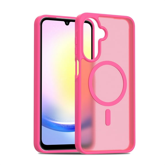 Allytechgroup Magnetic Case for iPhone SE 2nd Gen 2020, Built-in Camera Control Button Support Wireless Charging Slim Anti-stain Silky Touch Shockproof Protective Back Cover Bumper, Rose