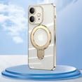 thumbnail image 1 of Allytechgroup Magnetic Clear Back Cover for Apple iPhone 14 Plus, Compatible with Magsafe Anti-Yellow Kickstand Case, Gold, 1 of 11