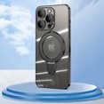 thumbnail image 1 of Allytechgroup Magnetic Clear Back Cover for Apple iPhone 15 Pro Max, Compatible with Magsafe Anti-Yellow Kickstand Case, Black, 1 of 11