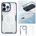 thumbnail image 1 of Allytechgroup Magnetic Clear Case for iPhone 16, [Support Wireless Charging] Ultra Slim Transparent Shockproof Non-Slip TPU Bumper Hard PC Back Protective Phone Case for iPhone 16, Blue, 1 of 10