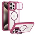 thumbnail image 1 of Allytechgroup Magnetic Clear Phone Case for Apple iPhone 11, Shockproof Anti-Yellow Camera Lens Kickstand Compatible with MagSafe and Car Mount Anti-Scratch Magnetic Case for Women Men, Winered, 1 of 7