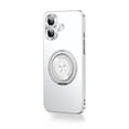thumbnail image 1 of Allytechgroup Magnetic Comaptible for iPhone 16 Case with Stand, 360° Rotatable Ring Holder Kickstand Support Magnetic Car Mount Shockproof Protective Bumper Phone Case for Apple iPhone 16, Silver, 1 of 10