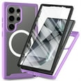 thumbnail image 1 of Allytechgroup Magnetic Compatible with Phone Case for Samsung Galaxy S25 Ultra, with Build in Screen Protector Clear Transparent Not-Yellowing Back Cover Case for Samsung Galaxy S25 Ultra, Purple, 1 of 6
