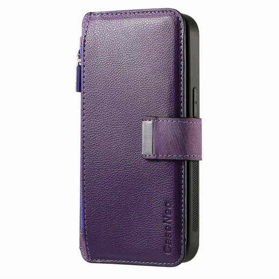 Allytechgroup Magnetic Compatible for Samsung Galaxy A16 5G Wallet Case with Credit Card Slot, PU Leather Kickstand Shockproof Protective Bunper Back Cover for Samsung Galaxy A16 5G, Purple