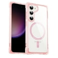 thumbnail image 1 of Allytechgroup Magnetic Compatible with Samsung Galaxy S21 Clear Case, [Not-Yellowing] [Military Grade Drop Protection] Shockproof Protective Clear Phone Case for Samsung Galaxy S21, Pink, 1 of 7