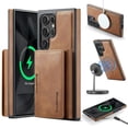 thumbnail image 1 of Allytechgroup Magnetic Compatible for Samsung Galaxy S24 Ultra Wallet Case, Detachable Cards Holder Wireless Charing Support Shockproof Protective Phone Cover for Samsung Galaxy S24 Ultra, Brown, 1 of 10