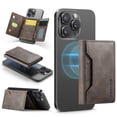 thumbnail image 1 of Allytechgroup Magnetic Compatible for iPhone 13 Wallet Case, Detachable Cards Holder Wireless Charing Support Shockproof Protective Phone Cover for iPhone 13, Coffee, 1 of 9