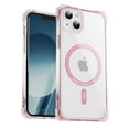thumbnail image 1 of Allytechgroup Magnetic Compatible with iPhone 15 Clear Case, [Not-Yellowing] [Military Grade Drop Protection] Shockproof Protective Clear Phone Case for iPhone 15, Pink, 1 of 7