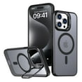thumbnail image 1 of Allytechgroup  Magnetic Compatible with iPhone 15 Pro Case, Compatible with Magsafe Camera Lens Kickstand Shockproof Protective Back Cover for iPhone 15 Pro, Black, 1 of 6
