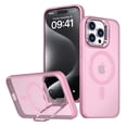 thumbnail image 1 of Allytechgroup  Magnetic Compatible with iPhone 15 Pro Case, Compatible with Magsafe Camera Lens Kickstand Shockproof Protective Back Cover for iPhone 15 Pro, Pink, 1 of 6