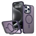 thumbnail image 1 of Allytechgroup  Magnetic Compatible with iPhone 15 Pro Case, Compatible with Magsafe Camera Lens Kickstand Shockproof Protective Back Cover for iPhone 15 Pro, Purple, 1 of 6
