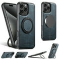 thumbnail image 1 of Allytechgroup Magnetic Compatible with iPhone 15 Pro Max Case with Stand, Compatible with Magsafe 360° Rotatable Ring Holder Stand Shockproof Protective Back Cover for Apple iPhone 15 Pro Max, Blue, 1 of 6
