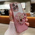 thumbnail image 1 of Allytechgroup Magnetic Compatible with iPhone 16 Pro Max with Camear Lens Protector, Bling Phone Case with Kickstand Compatible with Magsafe for Women Girls Shockproof Protective Back Cover, Pink, 1 of 9