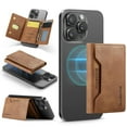 thumbnail image 1 of Allytechgroup Magnetic Compatible for iPhone 16 Pro Wallet Case, Detachable Cards Holder Wireless Charing Support Shockproof Protective Phone Cover for iPhone 16 Pro, Brown, 1 of 9