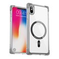 thumbnail image 1 of Allytechgroup Magnetic Compatible with iPhone XS/X Clear Case, [Not-Yellowing] [Military Grade Drop Protection] Shockproof Protective Clear Phone Case for iPhone XS/X, Black, 1 of 7