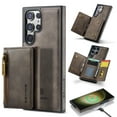 thumbnail image 1 of Allytechgroup Magnetic Detachable Wallet Case for Samsung Galaxy S25 Ultra, [Support Wireless Charging] Luxury PU Leather Slim Cover with Card Slots & Kickstand, RFID Blocking Shockproof Case, Coffee, 1 of 8