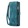 thumbnail image 1 of Allytechgroup Magnetic Detachable Wallet Case for iPhone 12 Mini with Card Slots & Zipper Pocket, Support Wireless Charging, PU Leather Wrist Strap Shockproof Full Protection Flip Case, Green, 1 of 9