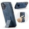 thumbnail image 1 of Allytechgroup Magnetic Foldable Kickstand Slim Fit Shockproof Cell Phone Case for Apple iPhone 16 Plus, Blue, 1 of 6