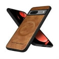 thumbnail image 1 of Allytechgroup Magnetic for Google Pixel 7A Case, Compatible with MagSafe Support Magnetic Car Phone Mount PU Leather Slim Phone Case for Women Men for Google Pixel 7A, Brown, 1 of 9