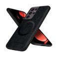 thumbnail image 1 of Allytechgroup Magnetic for Samsung Galaxy S21 Ultra Case, Compatible with MagSafe Support Magnetic Car Phone Mount PU Leather Slim Phone Case for Women Men for Samsung Galaxy S21 Ultra, Black, 1 of 10