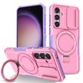 thumbnail image 1 of Allytechgroup Magnetic For Samsung Galaxy S23 Plus Case with Ring, [1x Screen Protector] [Slide Camera Cover] Military Grade Drop Protection Back Cover For Samsung Galaxy S23 Plus, Pink, 1 of 10