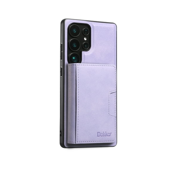 Allytechgroup Magnetic for Samsung Galaxy S23 Plus Wallet Phone Case, 2 In 1 Wallet Case with Detachable Cards Holder Support Wireless Charging Shockproof Protective Back Cover for Women Men, Purple