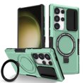thumbnail image 1 of Allytechgroup Magnetic For Samsung Galaxy S23 Ultra Case with Ring, [1x Screen Protector] [Slide Camera Cover] Military Grade Drop Protection Back Cover For Samsung Galaxy S23 Ultra, Lightgreen, 1 of 10