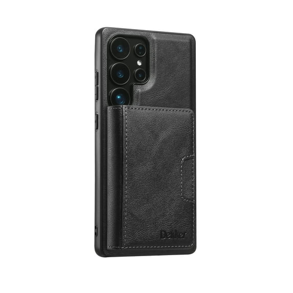 Allytechgroup Magnetic for Samsung Galaxy S23 Wallet Phone Case, 2 In 1 Wallet Case with Detachable Cards Holder Support Wireless Charging Shockproof Protective Back Cover for Women Men, Black