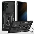 thumbnail image 1 of Allytechgroup Magnetic for Samsung Galaxy S25 Case with Stand, Military Grade Shockproof Bumper Kickstand Sliding Camera Lens Protector Rugged Bumper Phone Case for Women Men, Black, 1 of 7