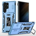 thumbnail image 1 of Allytechgroup Magnetic for Samsung Galaxy S25 Case with Stand, Military Grade Shockproof Bumper Kickstand Sliding Camera Lens Protector Rugged Bumper Phone Case for Women Men, Lightblue, 1 of 7