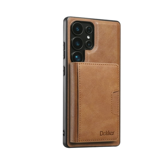 Allytechgroup Magnetic for Samsung Galaxy S25 Edge Wallet Phone Case, 2 In 1 Wallet Case with Detachable Cards Holder Support Wireless Charging Shockproof Protective Back Cover for Women Men, Brown