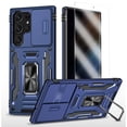 thumbnail image 1 of Allytechgroup Magnetic for Samsung Galaxy S25 Ultra Case with Screen Protection, Military Grade Shockproof Bumper Kickstand Sliding Camera Lens Protector Rugged Bumper for Women Men, Navyblue, 1 of 7