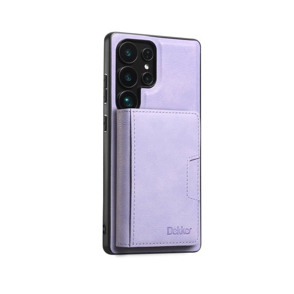 Allytechgroup Magnetic for Samsung Galaxy S25 Ultra Wallet Phone Case, 2 In 1 Wallet Case with Detachable Cards Holder Support Wireless Charging Shockproof Protective Back Cover for Women Men, Purple