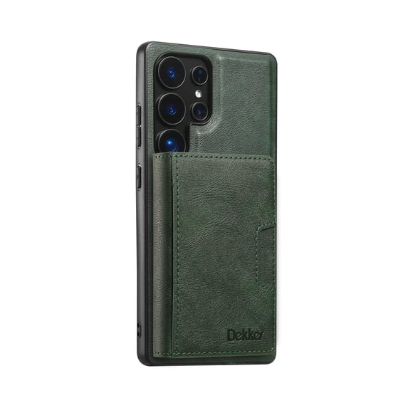 Allytechgroup Magnetic for Samsung Galaxy S25 Ultra Wallet Phone Case, 2 In 1 Wallet Case with Detachable Cards Holder Support Wireless Charging Shockproof Protective Back Cover for Women Men, Green