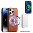 thumbnail image 1 of Allytechgroup Magnetic Slim Fit Case for Apple iPhone 14 Plus, Magsafe Compatible, Wireless Charging Support, Shockproof & Anti-Scratch Protect for iPhone 14 Plus, Brown, 1 of 4