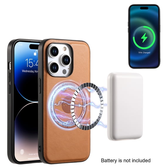 Allytechgroup Magnetic Slim Fit Case for Apple iPhone 14 Plus, Magsafe Compatible, Wireless Charging Support, Shockproof & Anti-Scratch Protect for iPhone 14 Plus, Khaki