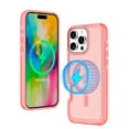 thumbnail image 1 of Allytechgroup Magnetic Translucent Back Case Cover for Apple iPhone 16 Pro Max, Rugged Bumper Heavy Duty Shockproof Anti-Scratch Protective Stylish Phone Case for Women Men, Pink, 1 of 5