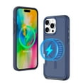 thumbnail image 1 of Allytechgroup Magnetic Translucent Back Case Cover for Apple iPhone 16 Pro, Rugged Bumper Heavy Duty Shockproof Anti-Scratch Protective Stylish Phone Case for Women Men, Darkblue, 1 of 5