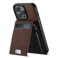 thumbnail image 1 of Allytechgroup Magnetic for iPhone 12 Pro / 12 6.1" Wallet Case, Elegant PU Leather with RFID Flip Card Slots Kickstand Magnetic Clasp Durable Shockproof Protective Back Cover for Women Men, Brown, 1 of 10