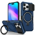 thumbnail image 1 of Allytechgroup Magnetic For iPhone 14 Case with Ring, [1x Screen Protector] [Slide Camera Cover] Military Grade Drop Protection Back Cover For iPhone 14, Royalblue, 1 of 10