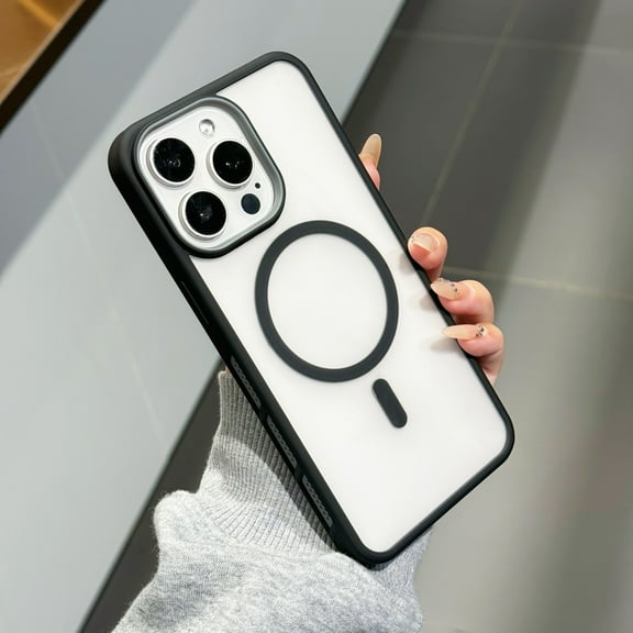 Allytechgroup Magnetic for iPhone 14 Pro Max Case, Support Wireless Charging Slim Phone Case Premium PC TPU Material Shockproof Protective Bumper Back Cover for Apple iPhone 14 Pro Max, Black