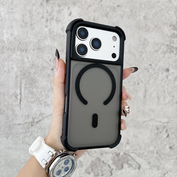 Allytechgroup Magnetic for iPhone 17 Pro Max Case, [Compatible with Magsafe] Slim Fit Phone Case with Four Corner Anti Fall Design Shockproof Protective for Apple iPhone 17 Pro Max, Black