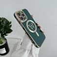 thumbnail image 1 of Allytechgroup Magsafe Compatible Phone Case Apple iPhone 11 Pro Max, Slim Fit Rugged Hybrid Luxury Butterfly Embossed Magnetic Back Cover Wireless Charging Support Case for Girls Women, Darkgreen, 1 of 7