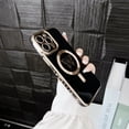 thumbnail image 1 of Allytechgroup Magsafe Compatible Phone Case Apple iPhone 12, Slim Fit Rugged Hybrid Luxury Butterfly Embossed Magnetic Back Cover Wireless Charging Support Case for Girls Women, Black, 1 of 7