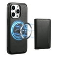 thumbnail image 1 of Allytechgroup Magsafe Compatible Phone Case for Apple iPhone 15 Plus with Detachable Magnetic Cards Holder, Retro PU Leather TPU Soft Back Shell Slim Fit Case for Women Men, Black, 1 of 12
