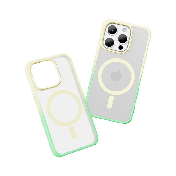 Allytechgroup Magsafe Competible Phone Case for Apple iPhone 15 Pro, with Screen Protector Transparent Matte Back Cover Anti-Scratch Slim Shockproof Case for Women Men, Green