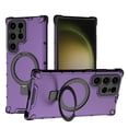 thumbnail image 1 of Allytechgroup Mangetic Back Case for Samsung Galaxy S24 Ultra, Ring Holder Stand Shockproof Anti-Scratch Protective Bumper Rugged Hybrid Phone Case for Galaxy S24 Ultra, Purple, 1 of 9