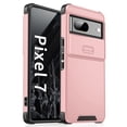 thumbnail image 1 of Allytechgroup Matte Back Cover Case for Google Pixel 7, Sliding Camera Lens Protector Heavy Duty Shockproof Anti-Scratch Slim Fit Phone Case for Women Men, Pink, 1 of 9