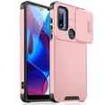 thumbnail image 1 of Allytechgroup Matte Back Cover Case for Motorola Moto G Pure/ Moto G Power 2022, Sliding Camera Lens Protector Heavy Duty Shockproof Anti-Scratch Slim Fit Phone Case for Women Men,Pink, 1 of 9